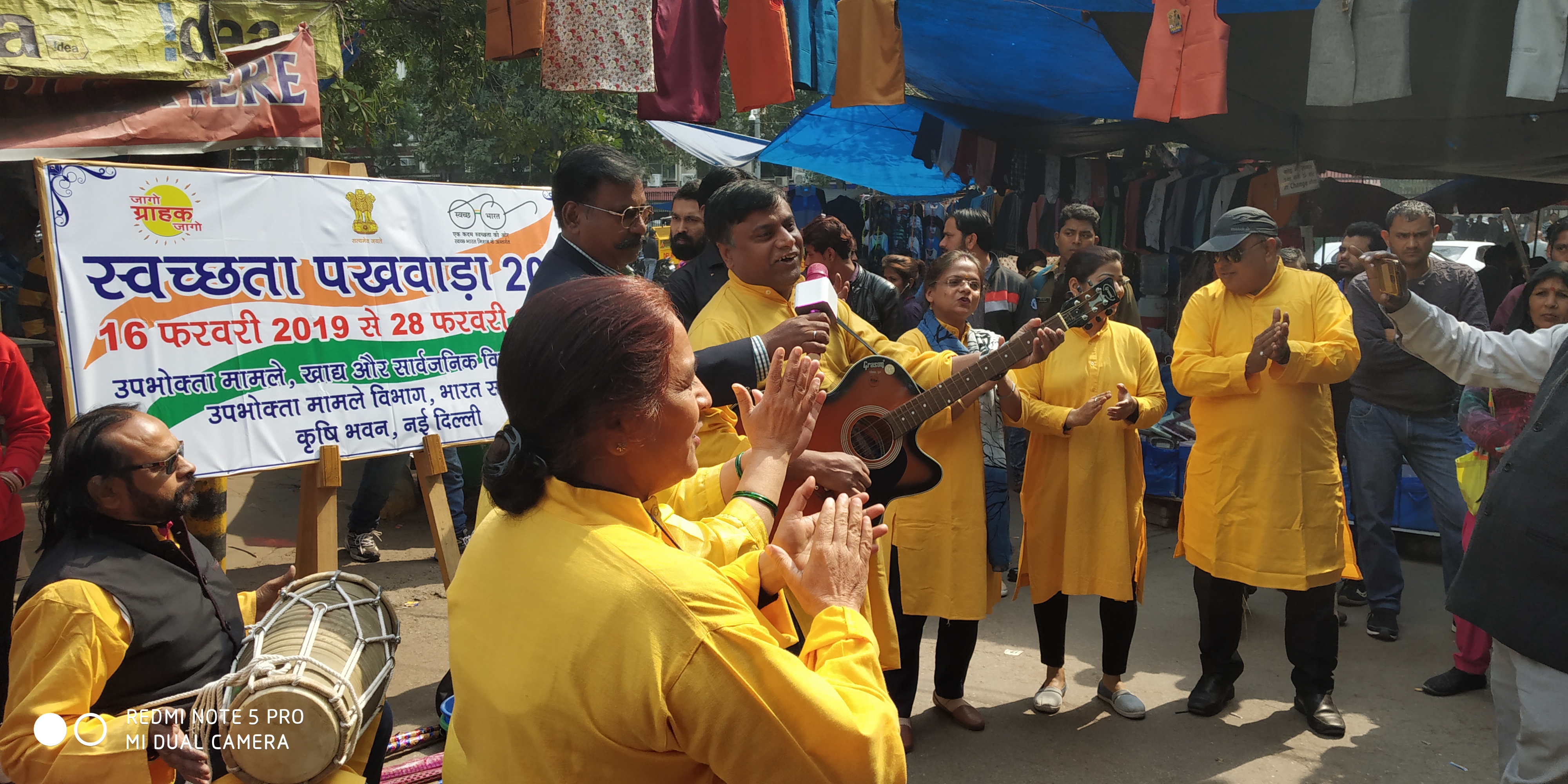 Nukkad Natak during Swachhata Pakhwada at NDMC market, opposite Krishi Bhawan, New Delhi on 27 Feb 2019