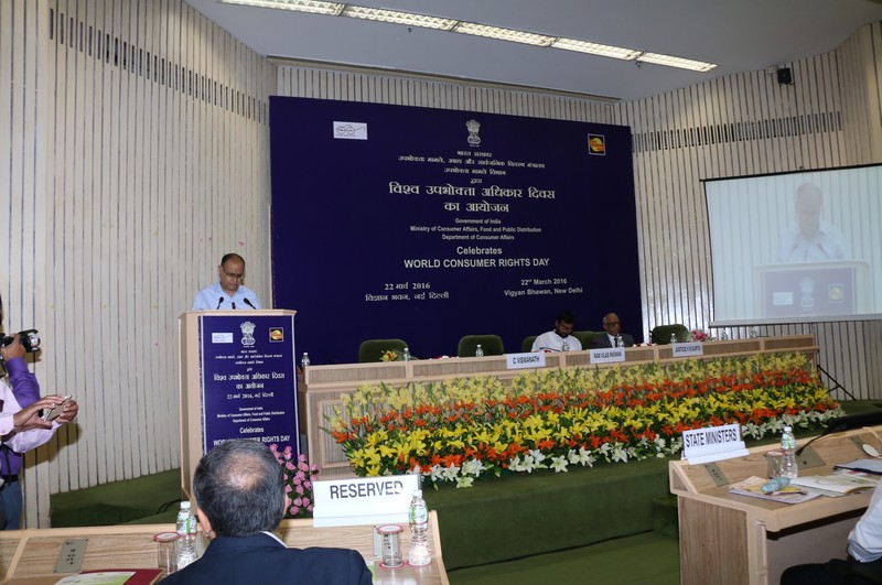 World Consumer Rights Day was Celebrated on 22nd March 2016 at Vigyan Bhawan, New Delhi Theme: “Antibiotics Off The Menu”	