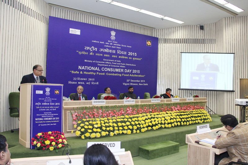 National Consumer Day was Celebrated on 22nd December 2015 at Vigyan Bhawan, New Delhi Theme: “Safe & Healthy Food: Combating Food Adulteration”	