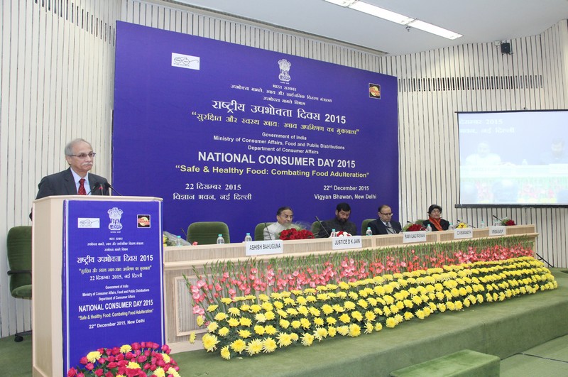 National Consumer Day was Celebrated on 22nd December 2015 at Vigyan Bhawan, New Delhi Theme: “Safe & Healthy Food: Combating Food Adulteration”	