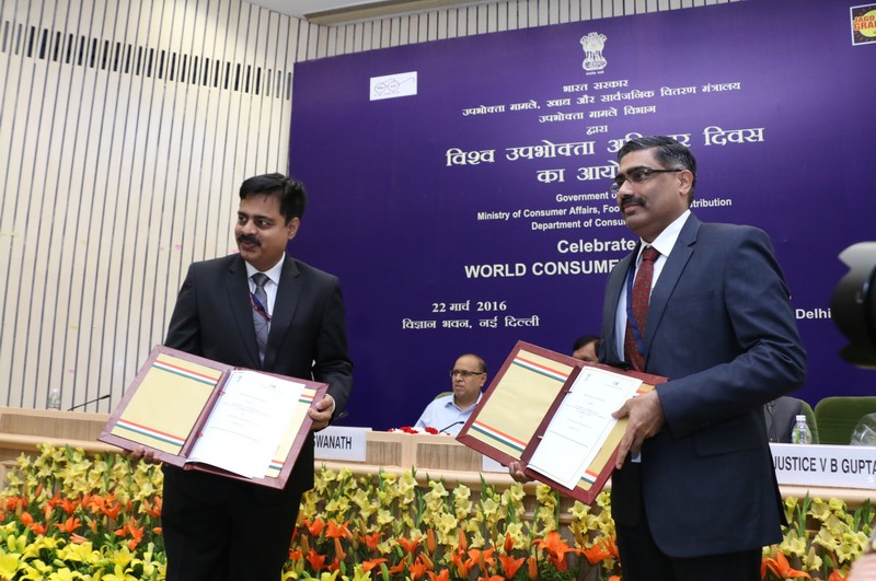 World Consumer Rights Day was Celebrated on 22nd March 2016 at Vigyan Bhawan, New Delhi Theme: “Antibiotics Off The Menu”	
