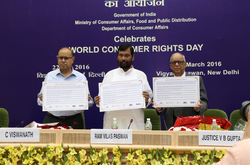 World Consumer Rights Day was Celebrated on 22nd March 2016 at Vigyan Bhawan, New Delhi Theme: “Antibiotics Off The Menu”	