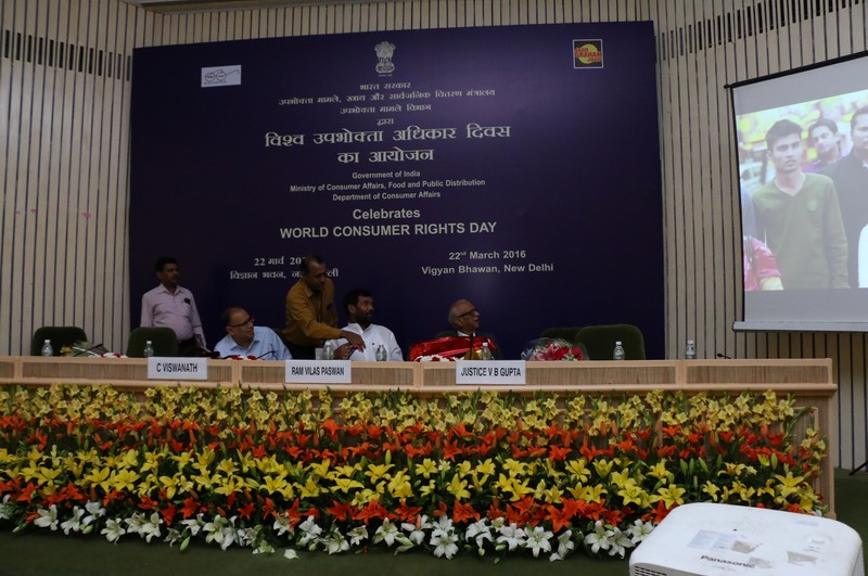World Consumer Rights Day was Celebrated on 22nd March 2016 at Vigyan Bhawan, New Delhi Theme: “Antibiotics Off The Menu”	