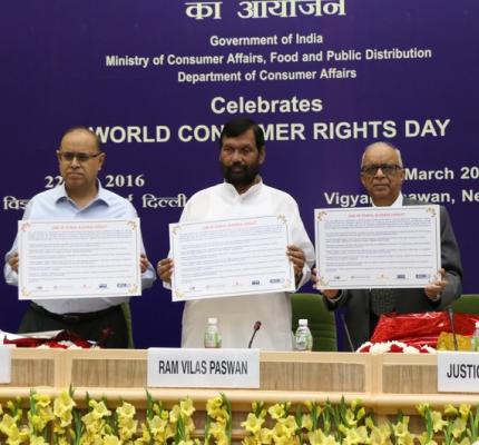 World Consumer Rights Day was Celebrated on 22nd March 2016 at Vigyan Bhawan, New Delhi Theme: “Antibiotics Off The Menu”	