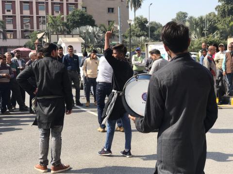 दिनांक 18 फरवरी, 2020 को "स्वच्छता पखवाड़ा" के दौरान नुक्कड़ नाटक