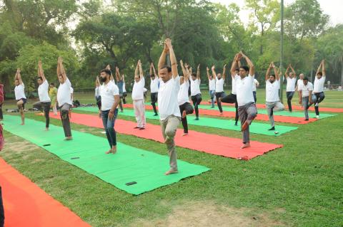 Countdown to Intl Yoga Day held on 6-5-2022 at Lodi Garden