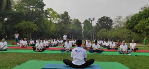 Countdown to Intl Yoga Day held on 6-5-2022 at Lodi Garden